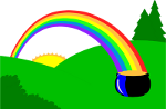 Pot of gold at the end of the rainbow